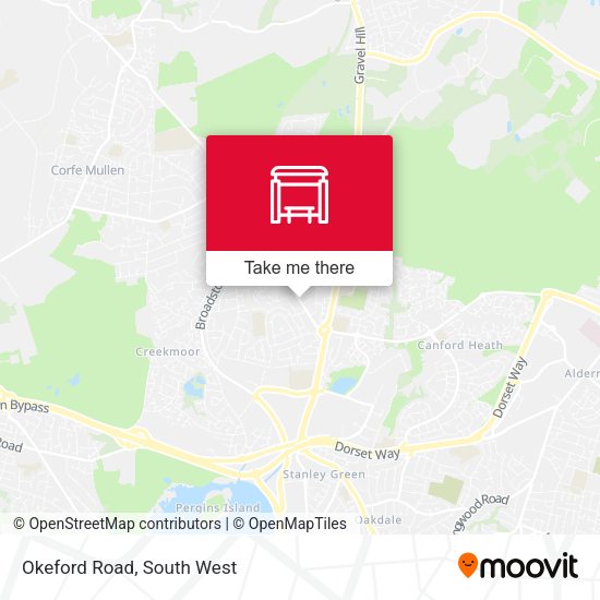 Okeford Road map