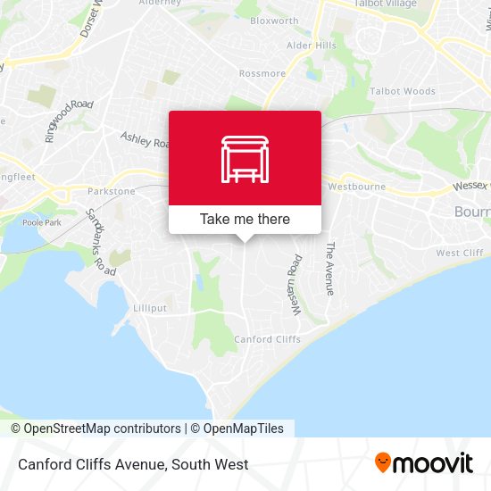 Canford Cliffs Avenue map