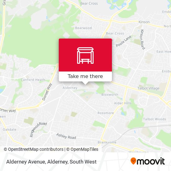 Alderney Avenue, Alderney map