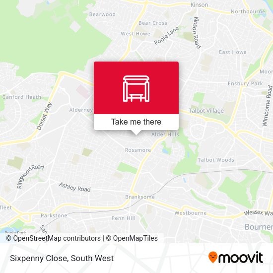 Sixpenny Close map