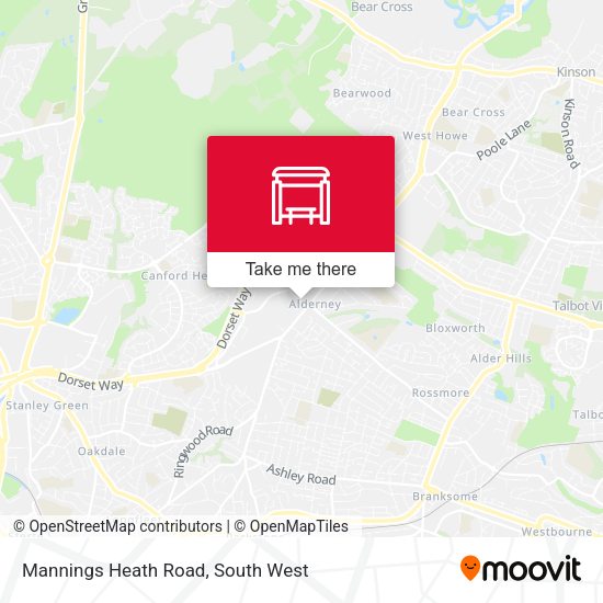 Mannings Heath Road map