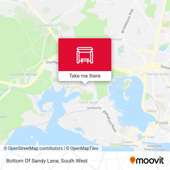 Bottom Of Sandy Lane map