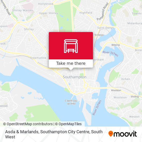 Asda & Marlands, Southampton City Centre map