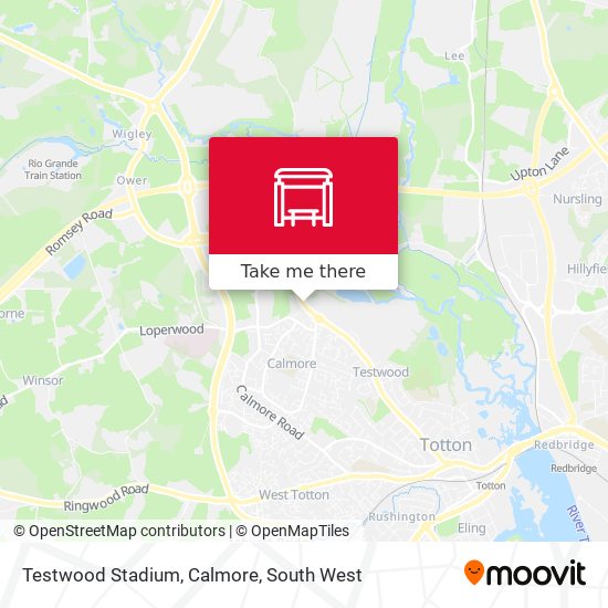 Testwood Stadium, Calmore map