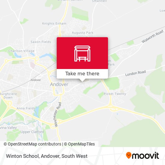 Winton School, Andover map