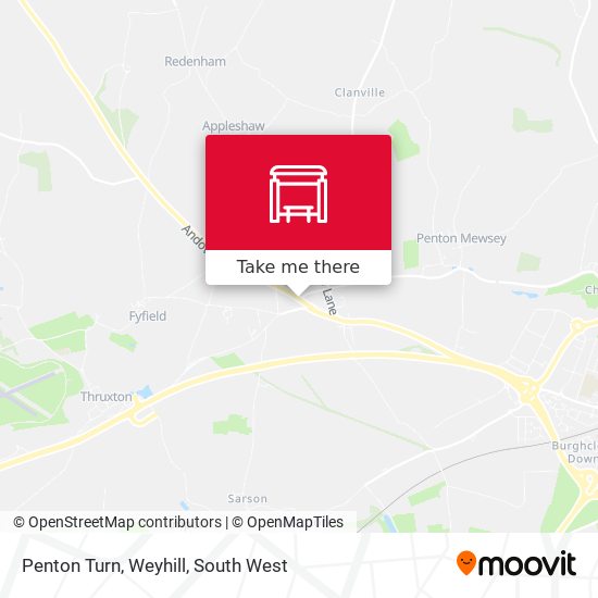 Penton Turn, Weyhill map
