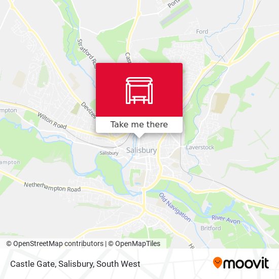 Castle Gate, Salisbury map