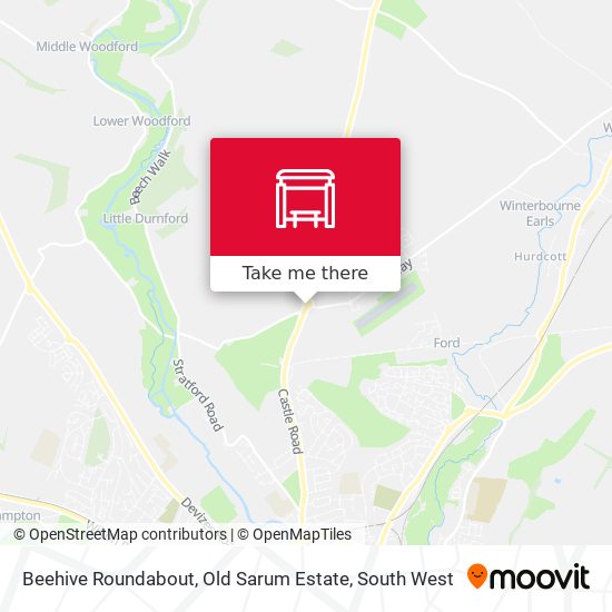 Beehive Roundabout, Old Sarum Estate map