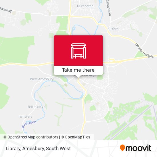 Library, Amesbury map