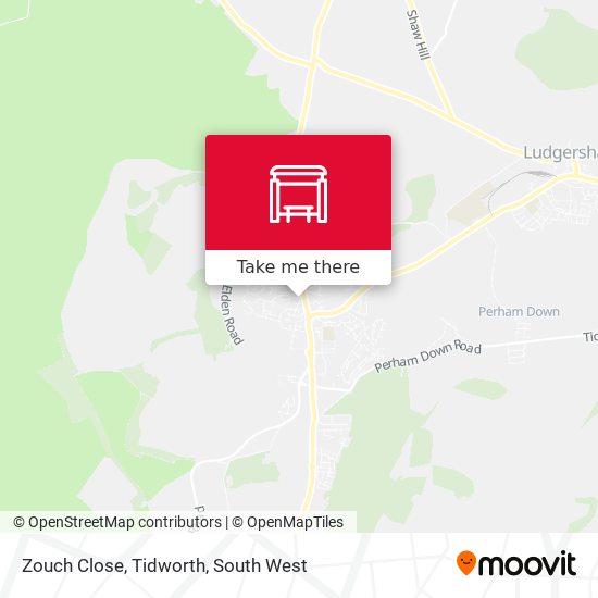 Zouch Close, Tidworth map