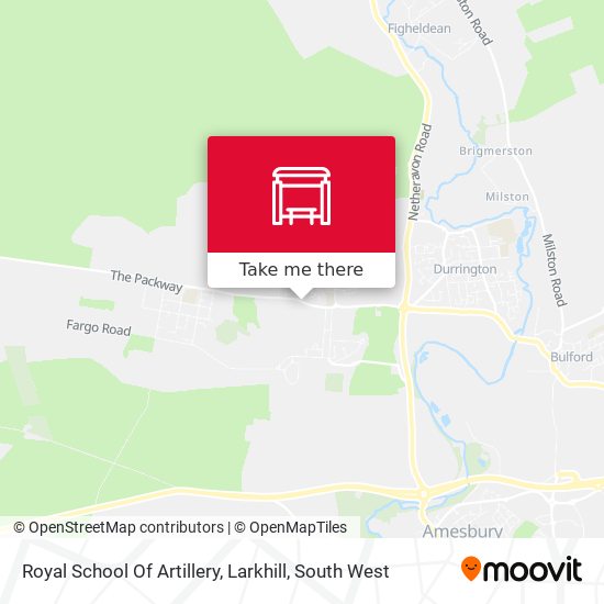 Royal School Of Artillery, Larkhill map