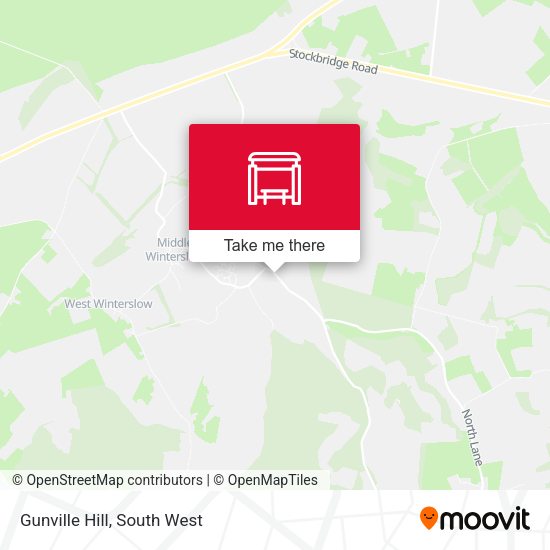 Gunville Hill map