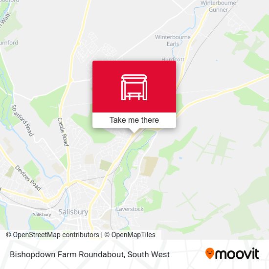 Bishopdown Farm Roundabout map