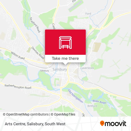 Arts Centre, Salisbury map