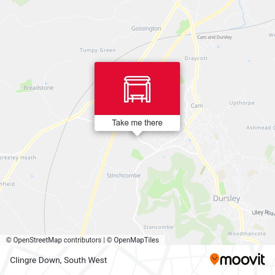 Clingre Down map