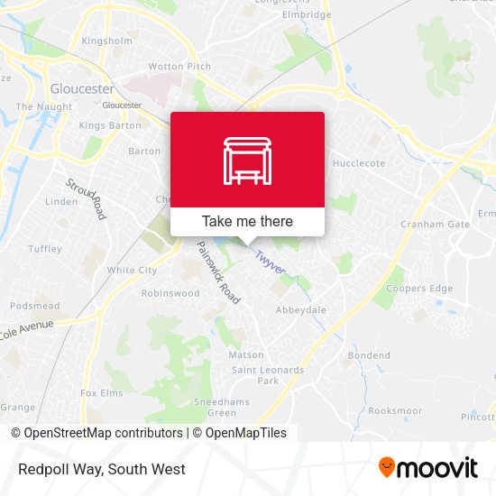 Redpoll Way map