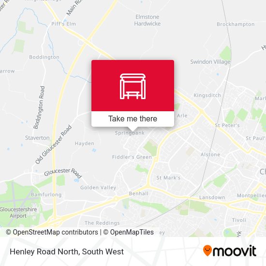 Henley Road North map