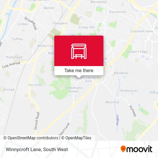 Winnycroft Lane map