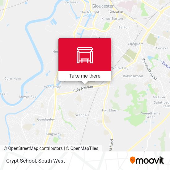 Crypt School map
