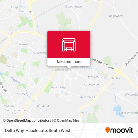 Delta Way, Hucclecote map