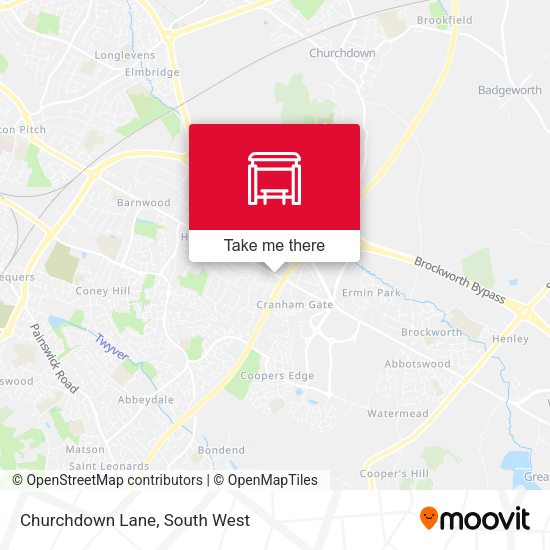 Churchdown Lane map