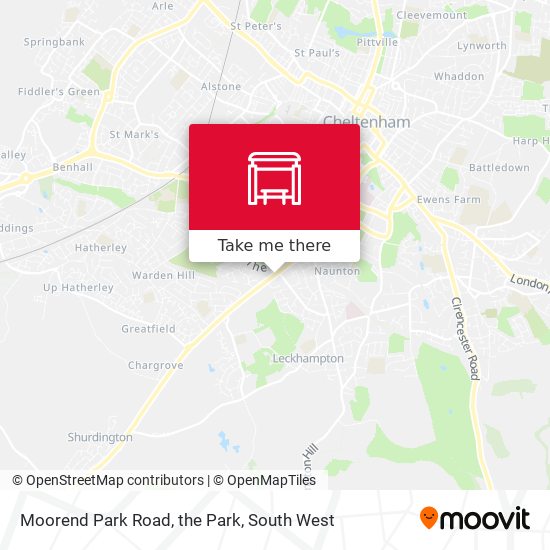 Moorend Park Road, the Park map