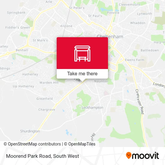 Moorend Park Road map