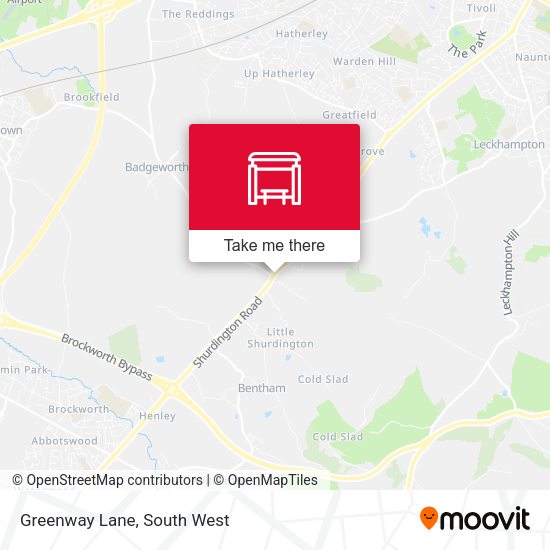 Greenway Lane map