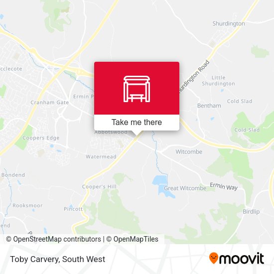 Toby Carvery map