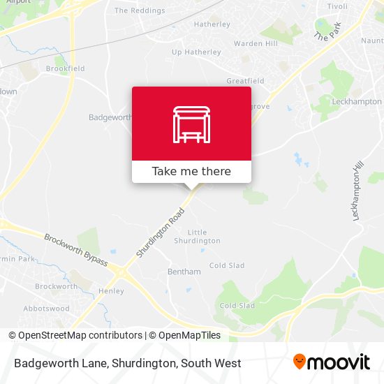 Badgeworth Lane, Shurdington map