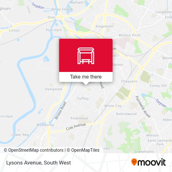Lysons Avenue map