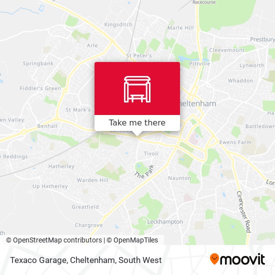 Texaco Garage, Cheltenham map