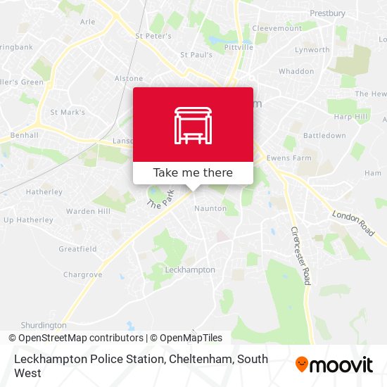 Leckhampton Police Station, Cheltenham map