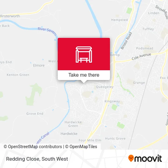 Redding Close map