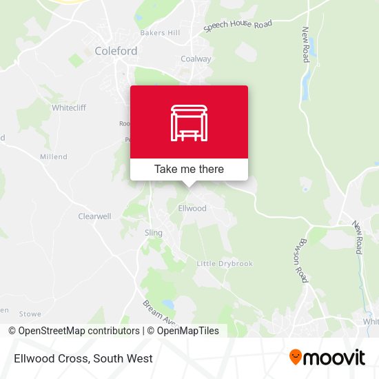 Ellwood Cross map