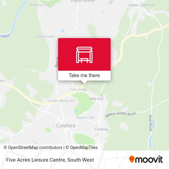 Five Acres Leisure Centre map