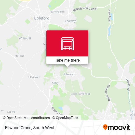 Ellwood Cross map