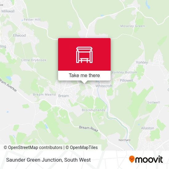 Saunder Green Junction map