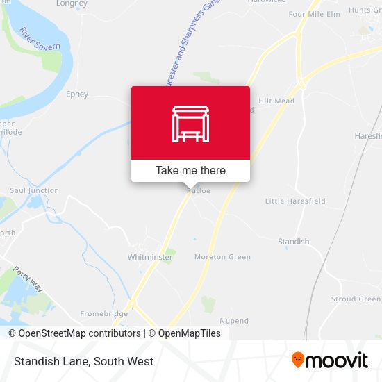 Standish Lane map