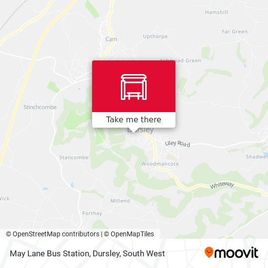 May Lane Bus Station, Dursley map
