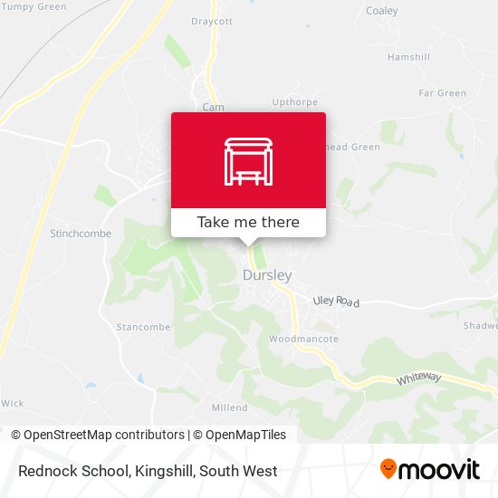 Rednock School, Kingshill map