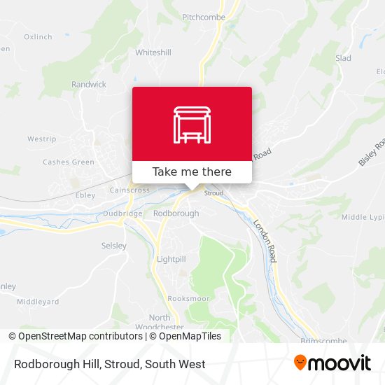 Rodborough Hill, Stroud map