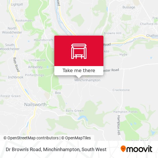 Dr Brown's Road, Minchinhampton map