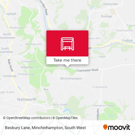 Besbury Lane, Minchinhampton map