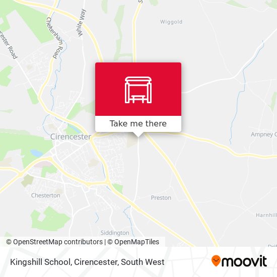 Kingshill School, Cirencester map
