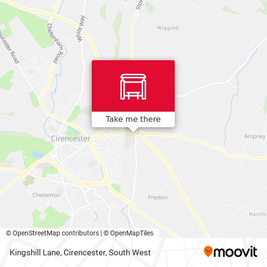 Kingshill Lane, Cirencester map