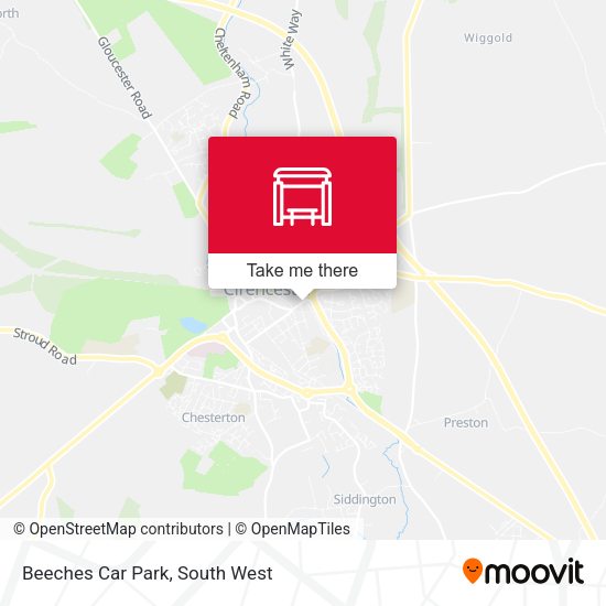 Beeches Car Park map
