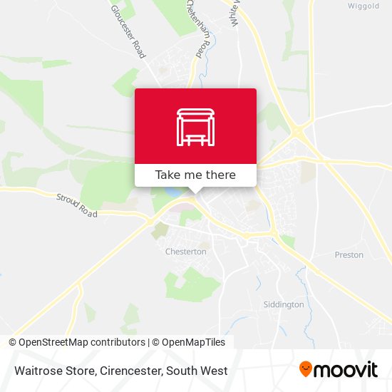 Waitrose Store, Cirencester map