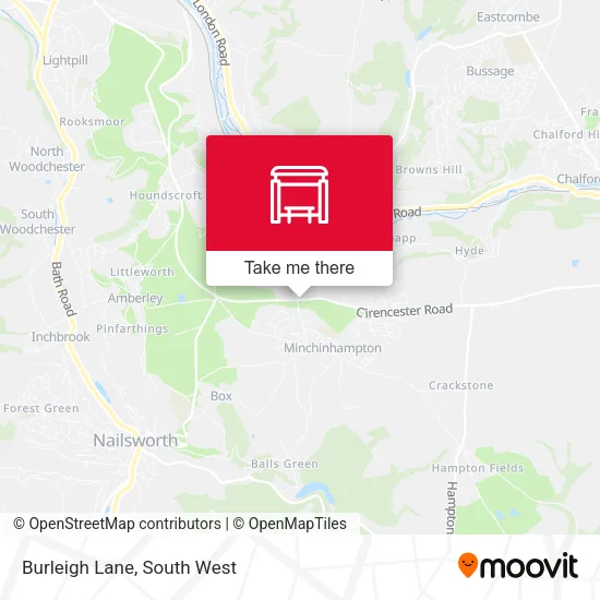 Burleigh Lane map