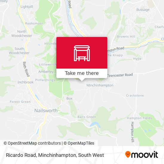 Ricardo Road, Minchinhampton map